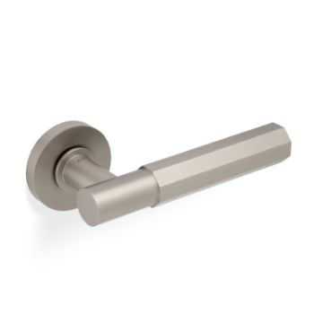 Picture of Valli Antonio Citterio Lever on Round Rosette (Esagono) - Satin Nickel PVD - H380SNPVD