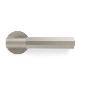 Picture of Valli Antonio Citterio Lever on Round Rosette (Esagono) - Satin Nickel PVD - H380SNPVD