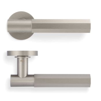 Picture of Valli Antonio Citterio Lever on Round Rosette (Esagono) - Satin Nickel PVD - H380SNPVD