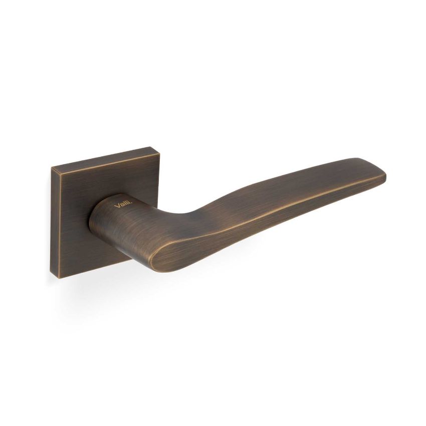 Picture of Valli Otello Lever on Square Rosette - Antique Brass - H1018SQAB