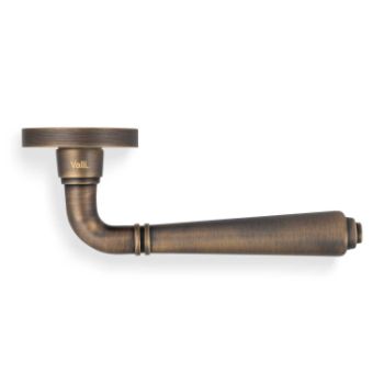 Picture of Valli Teseo Lever on Round Rosette - Antique Brass - H1037AB