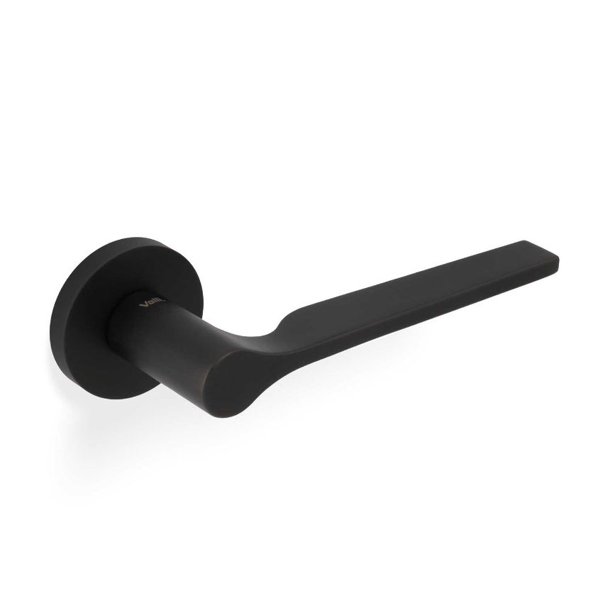 Picture of Valli Carmen Lever on Round Rosette - Matt Black PVD - H1062MBPVD