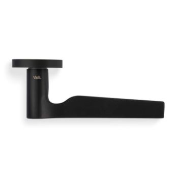 Picture of Valli Carmen Lever on Round Rosette - Matt Black PVD - H1062MBPVD