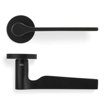 Picture of Valli Carmen Lever on Round Rosette - Matt Black PVD - H1062MBPVD