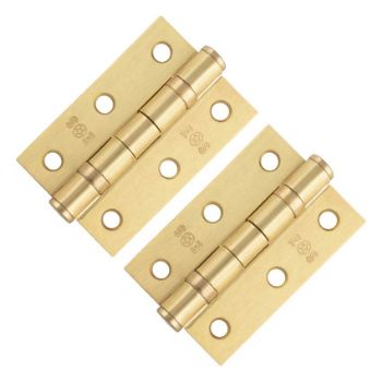 Picture of 3" (76mm) Satin Brass Ball Bearing Hinges - HIN1322SB
