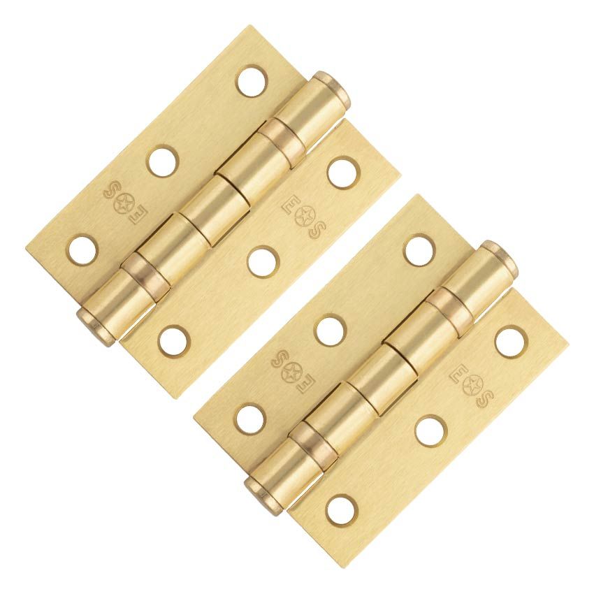 Picture of 3" (76mm) Satin Brass Ball Bearing Hinges - HIN1322SB