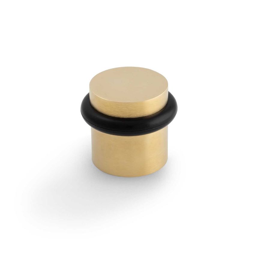 Picture of Valli 38 x 35mm - Floor Mounted Plain Doorstop - Concealed Fix - Satin Brass PVD - K1300SBPVD