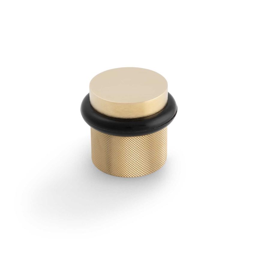 Picture of Valli 38 x 35mm - Floor Mounted Knurled Doorstop - Concealed Fix - Satin Brass PVD - K1301SBPVD