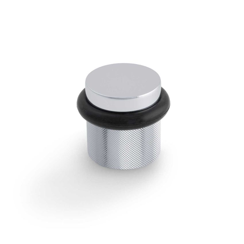 Picture of Valli 38 x 35mm - Floor Mounted Knurled Doorstop - Concealed Fix - Polished Chrome PVD - K1301PCPVD