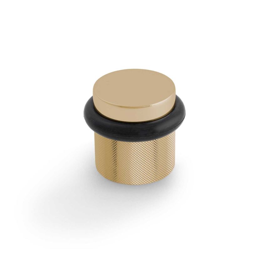 Picture of Valli 38 x 35mm - Floor Mounted Knurled Doorstop - Concealed Fix - Polished Brass PVD - K1301PBPVD