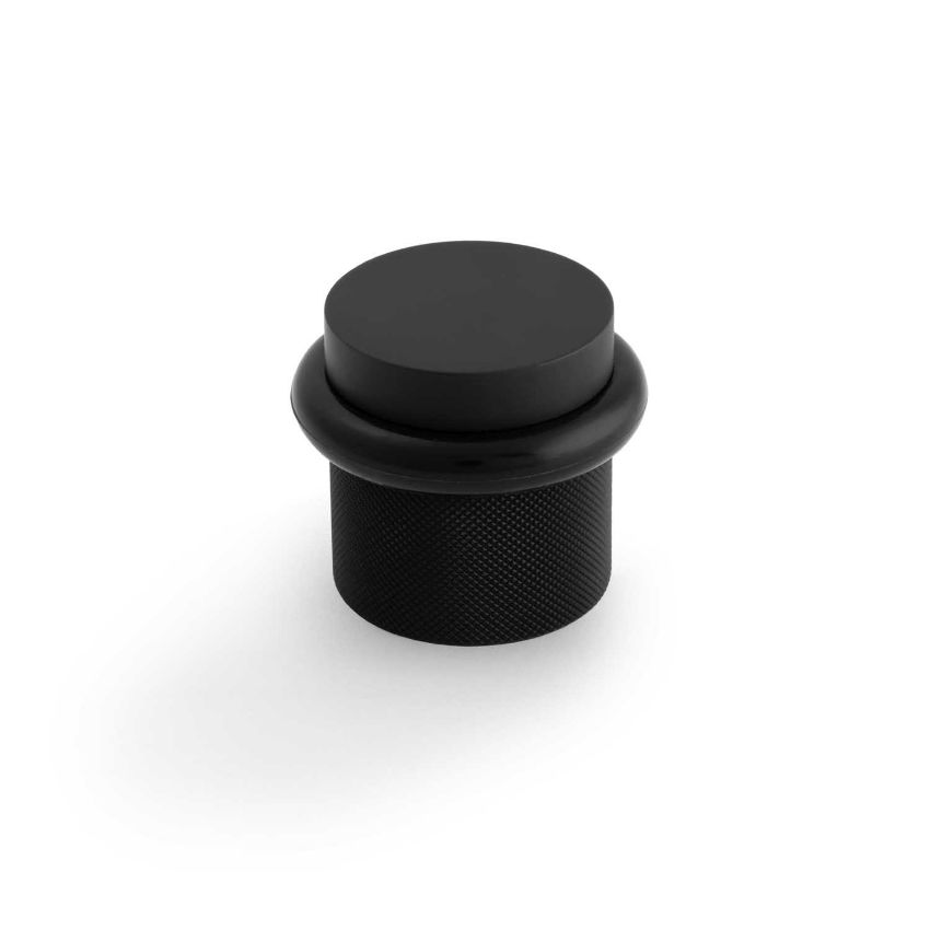 Picture of Valli 38 x 35mm - Floor Mounted Knurled Doorstop - Concealed Fix - Matt Black PVD - K1301MBPVD