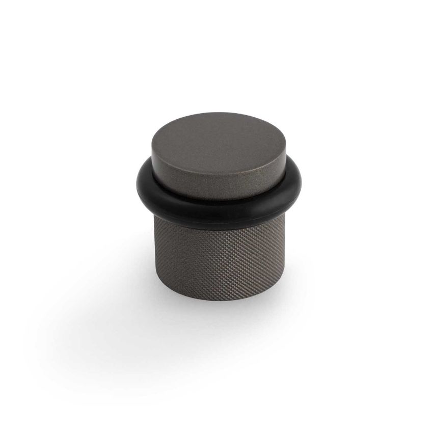 Picture of Valli 38 x 35mm - Floor Mounted Knurled Doorstop - Concealed Fix - Anthracite - K1301ANT