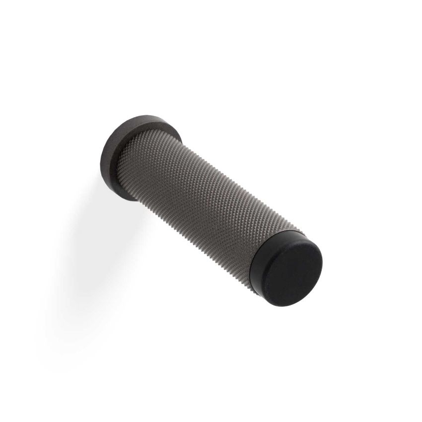 Picture of Valli 76 x 20mm - Wall Mounted Knurled Doorstop on Rose - Concealed Fix - Anthracite - K1401ANT