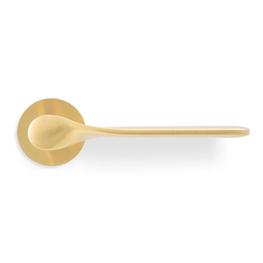 Picture of Valli Perkins & Will Lever on Round Rosette - Satin Brass PVD - H383SBPVD