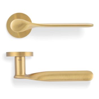 Picture of Valli Perkins & Will Lever on Round Rosette - Satin Brass PVD - H383SBPVD