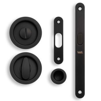 Picture of Valli Radius Sliding Door Set - Matt Black PVD - K1500MBPVD