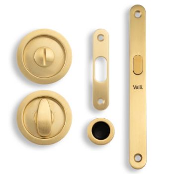 Picture of Valli Radius Sliding Door Set - Satin Brass PVD - K1500SBPVD