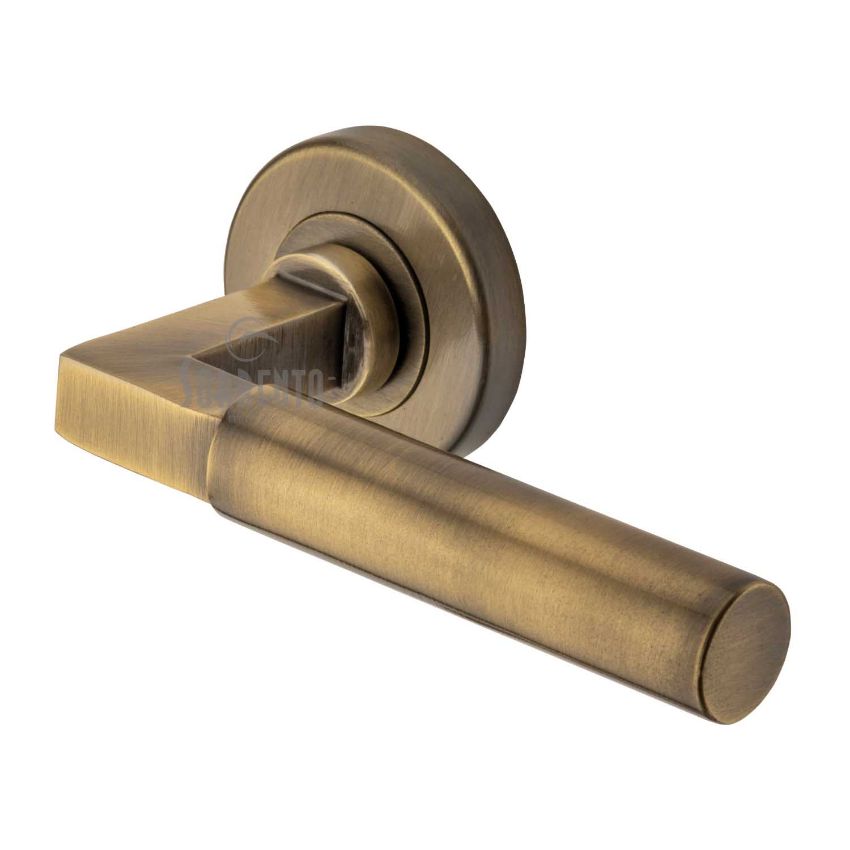Picture of Sorrento Door Handle on Round Rose Gropius Bau Design- SC-4059-AZ