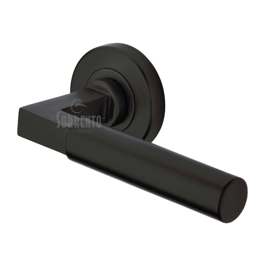 Picture of Sorrento Door Handle on Round Rose Gropius Bau Design- SC-4059-BLK