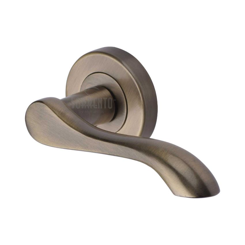 Picture of Sorrento Door Handle Lever on Round Rose Aurora Design - SC-7352-AZ