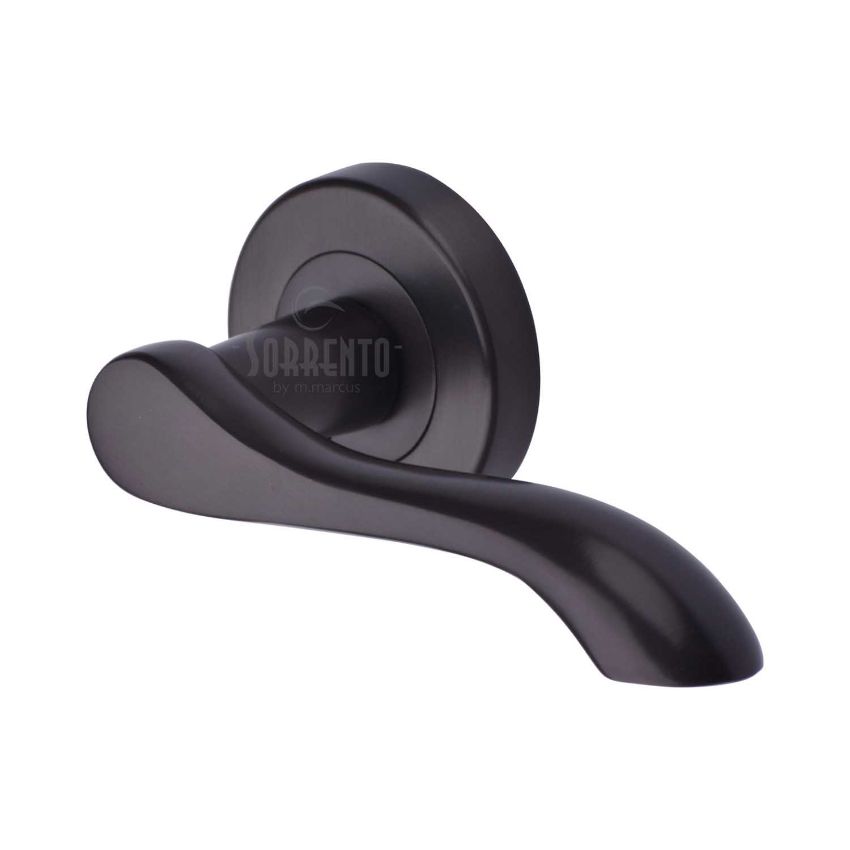 Picture of Sorrento Door Handle Lever on Round Rose Aurora Design - SC-7352-MBZ