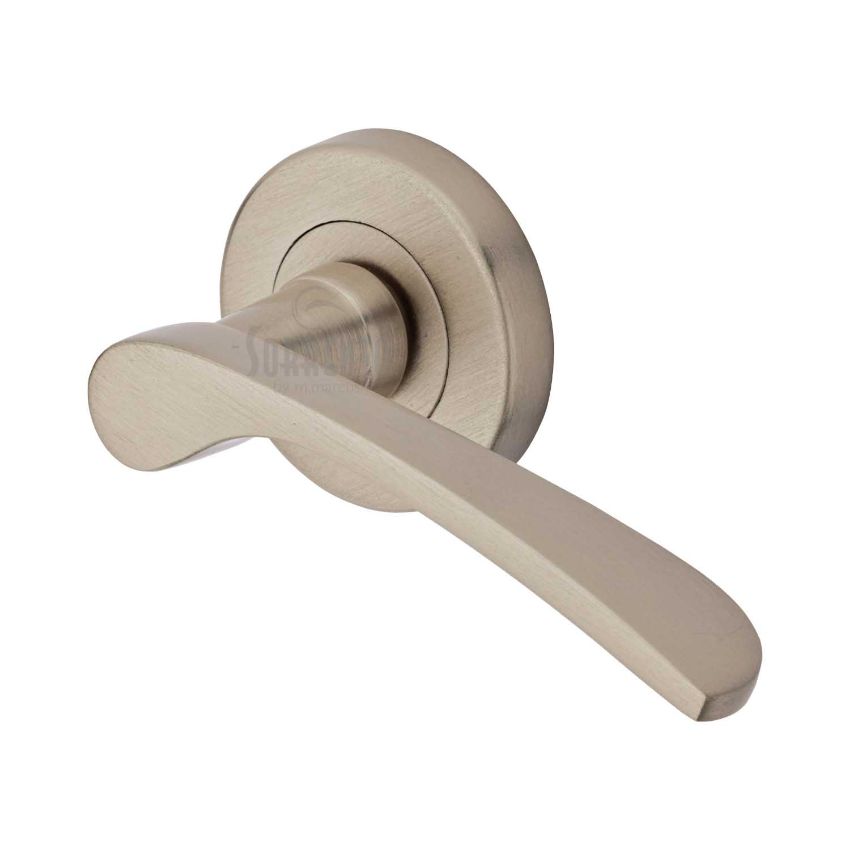 Picture of Arcadia Door Handle on Round Rose- SC-5380-SNZ