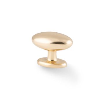 Picture of Ashbury Oval Cupboard Knob In Polished Brass - AW860-45-PBL