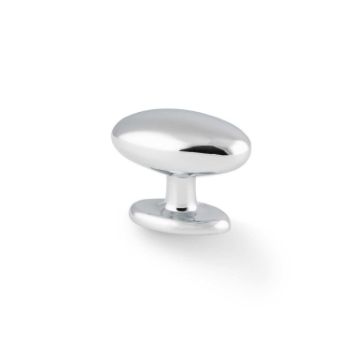 Picture of Ashbury Oval Cupboard Knob In Polished Chrome - AW860-45-PC