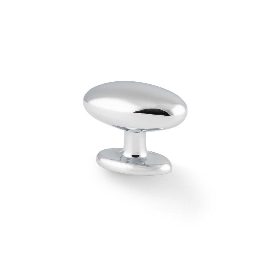 Picture of Ashbury Oval Cupboard Knob In Polished Chrome - AW860-45-PC