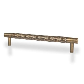 Picture of Alexander & Wilks Diamond Cut Cabinet Pull - Antique Brass - AW846-160-AB