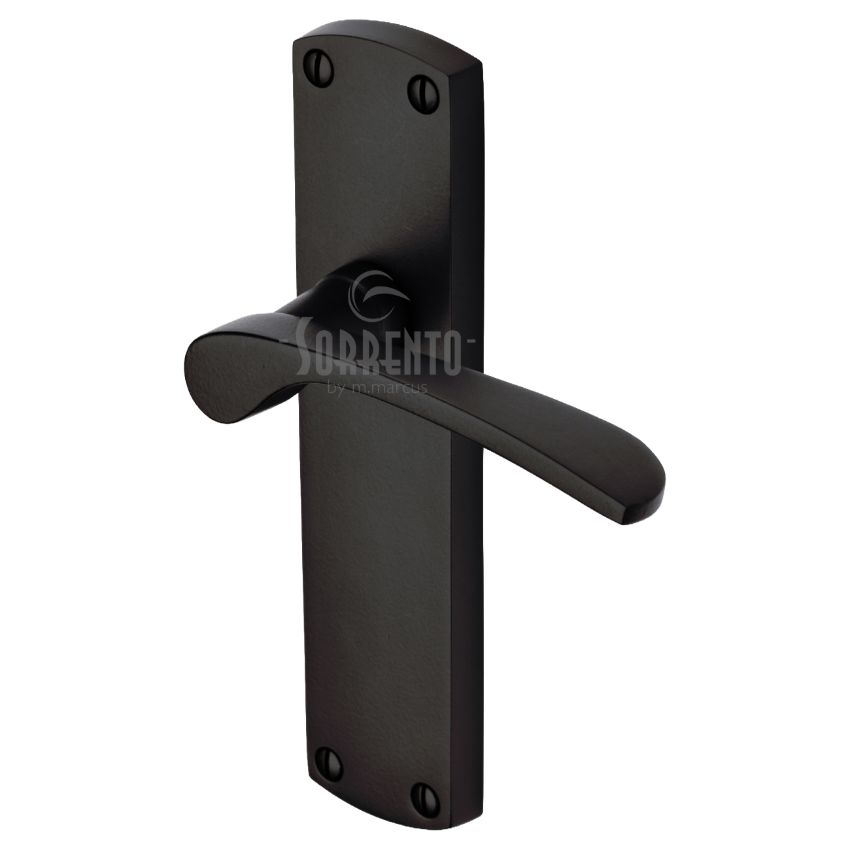 Picture of Luca Door Handles On A Backplate In Matt Black