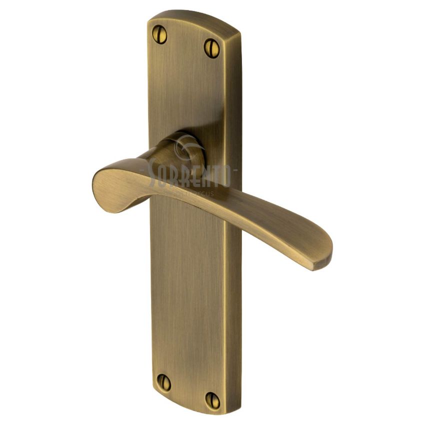 Picture of Luca Door Handles On A Backplate In Antique - Sc-410-AZ