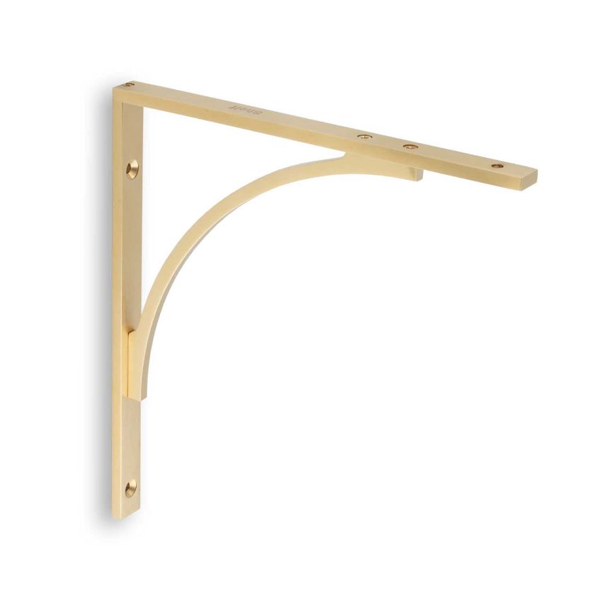 Picture of Eden Solid Brass Shelf Bracket In Satin Brass PVD- AW740SBPVD