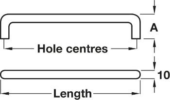 Picture of 10mm D Cabinet Handle In Black - 15502541