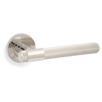 Picture of Kingston Reeded Lever on Round Rose -Polished Nickel PVD - AW242PNPVD