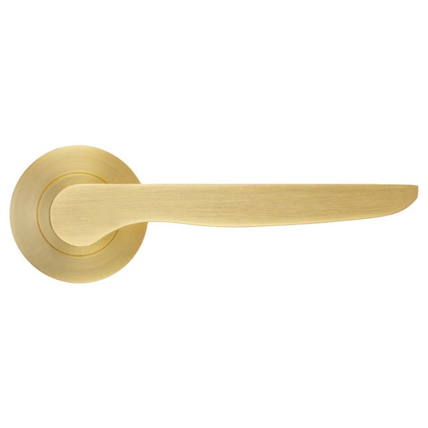 Picture of Vigo Door Handle on a Rose In Satin Brass - ZPA080-SB