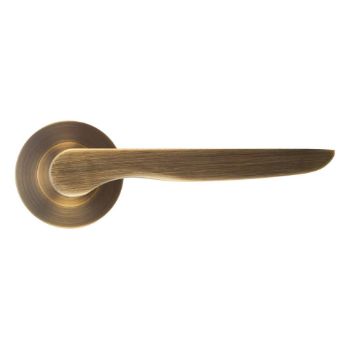 Picture of Vigo Door Handle on a Rose In Antique Brass - ZPA080-AB