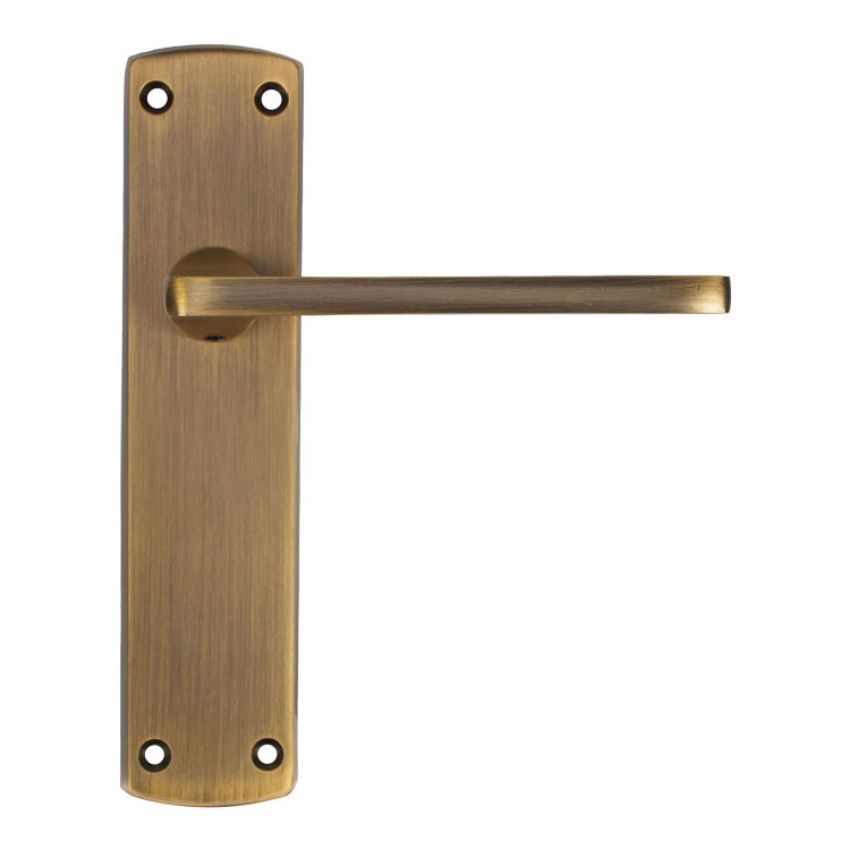 Picture of Leon Door Handles In Antique Brass