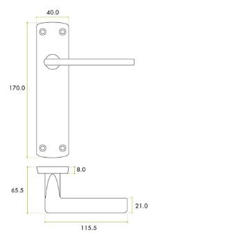Picture of Leon Door Handles In Satin Brass