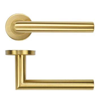 Picture of Mitred Door Handle In PVD Satin Brass- ZCS2010G3PVDSB