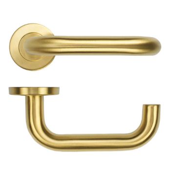 Picture of Tubular Door Handle In PVD Satin Brass- ZCS2030G3PVDSB