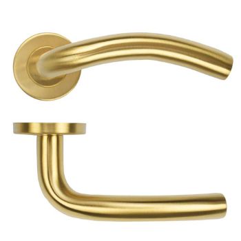Picture of Arched Lever on Round Rose In PVD Satin Brass- ZCS2040G3PVDSB