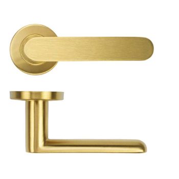 Picture of Atlas Lever On Round Rose In PVD Satin Brass- ZCS2090G3PVDSB