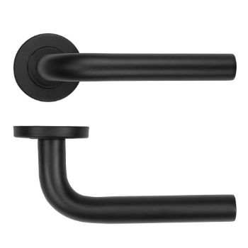 Picture of Radius Door Handle In Powder Coat Black- ZCS2020G3PCB
