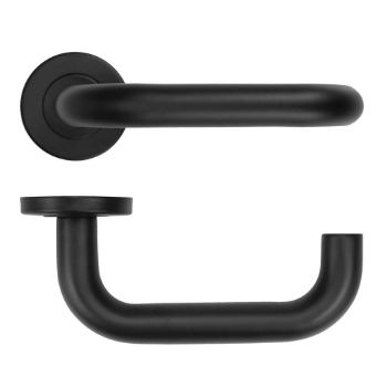 Picture of Tubular Door Handle In Powder Coat Black- ZCS2030G3PCB