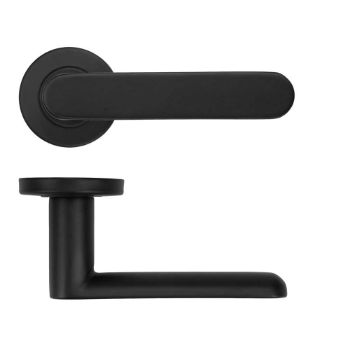 Picture of Atlas Lever On Round Rose In Powder Coat Black- ZCS2090G3PCB