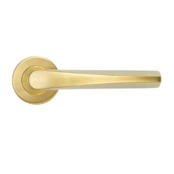 Picture of Designer Lever On Round Rose In PVD Satin Brass- ZCS2170G3PVDSB