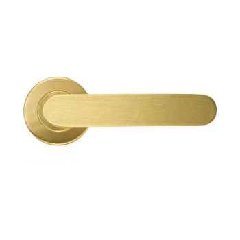 Picture of Atlas Lever On Round Rose In PVD Satin Brass- ZCS2090G3PVDSB