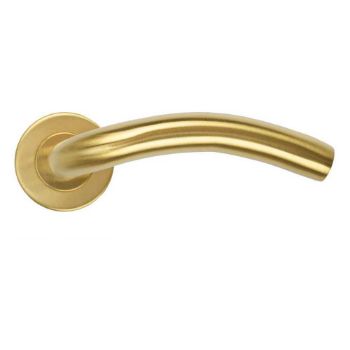 Picture of Arched Lever on Round Rose In PVD Satin Brass- ZCS2040G3PVDSB