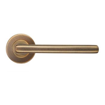 Picture of Modern Lever on Round Rose In Antique Brass - ZCS2180G3AB
